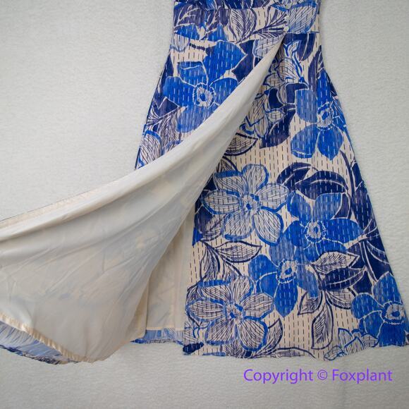 New! Lost + Wander Levka Floral Wrap Midi Dress blue, size‎ S - Picture 11 of 16